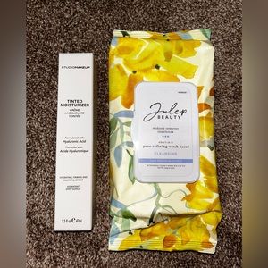STUDIO MAKEUP Tinted Moisturizer-Honey & JULEP Beauty Makeup Remover Towelettes.